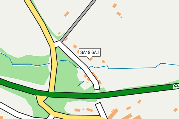 SA19 6AJ map - OS OpenMap – Local (Ordnance Survey)