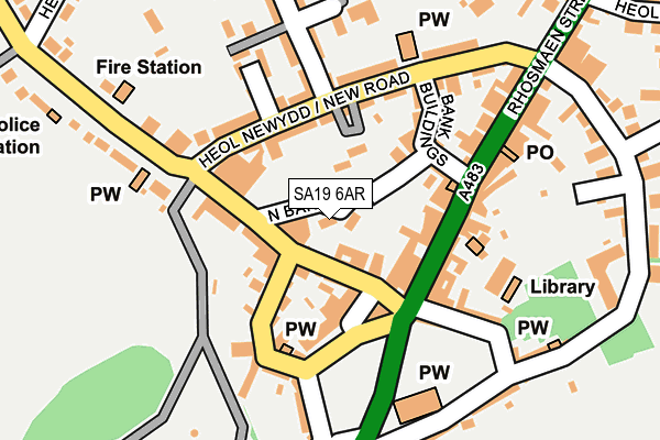 SA19 6AR map - OS OpenMap – Local (Ordnance Survey)