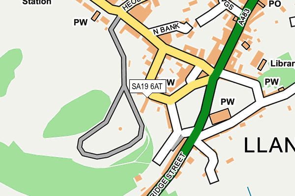 SA19 6AT map - OS OpenMap – Local (Ordnance Survey)