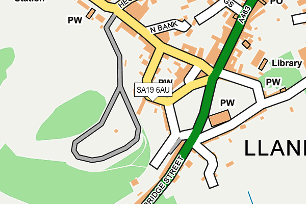 SA19 6AU map - OS OpenMap – Local (Ordnance Survey)