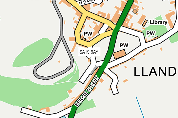 SA19 6AY map - OS OpenMap – Local (Ordnance Survey)