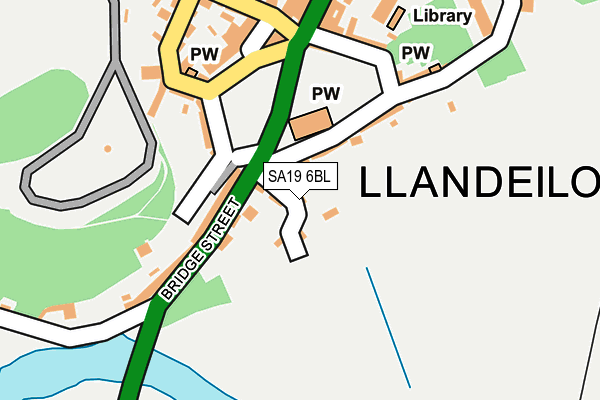 SA19 6BL map - OS OpenMap – Local (Ordnance Survey)