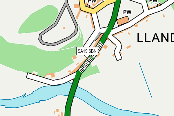 SA19 6BN map - OS OpenMap – Local (Ordnance Survey)