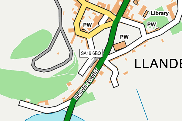 SA19 6BQ map - OS OpenMap – Local (Ordnance Survey)
