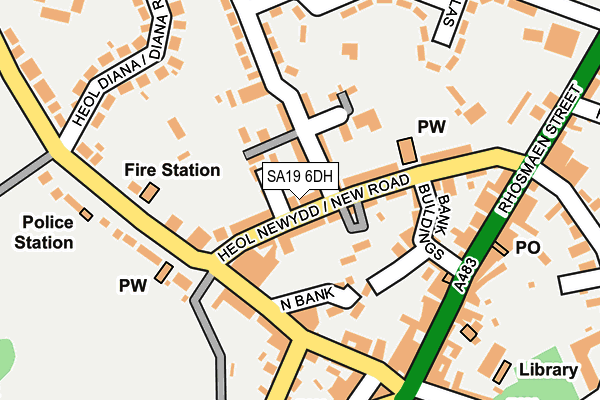 SA19 6DH map - OS OpenMap – Local (Ordnance Survey)
