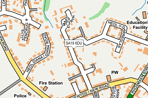 SA19 6DU map - OS OpenMap – Local (Ordnance Survey)