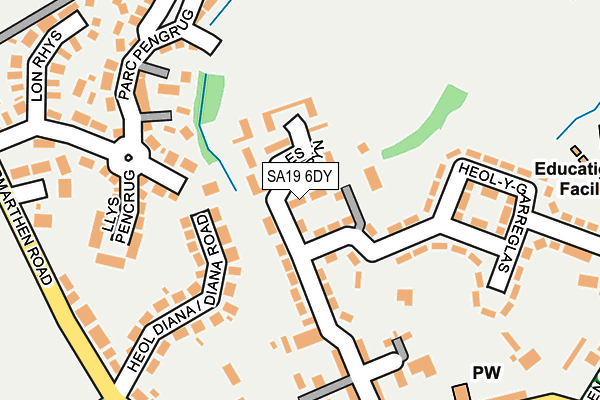 SA19 6DY map - OS OpenMap – Local (Ordnance Survey)