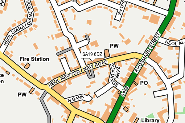 SA19 6DZ map - OS OpenMap – Local (Ordnance Survey)