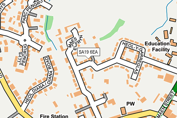 SA19 6EA map - OS OpenMap – Local (Ordnance Survey)