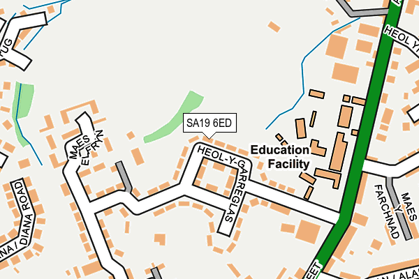 SA19 6ED map - OS OpenMap – Local (Ordnance Survey)