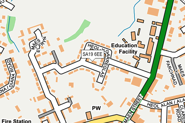 SA19 6EE map - OS OpenMap – Local (Ordnance Survey)