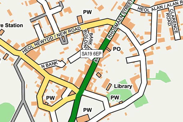 SA19 6EP map - OS OpenMap – Local (Ordnance Survey)