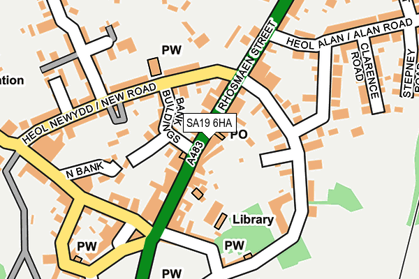 Map of THE CHIPPERY LLANDEILO LTD at local scale