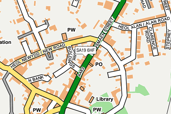 SA19 6HF map - OS OpenMap – Local (Ordnance Survey)