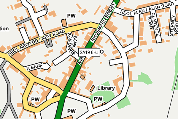 SA19 6HJ map - OS OpenMap – Local (Ordnance Survey)