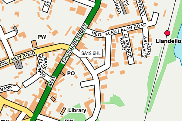 SA19 6HL map - OS OpenMap – Local (Ordnance Survey)