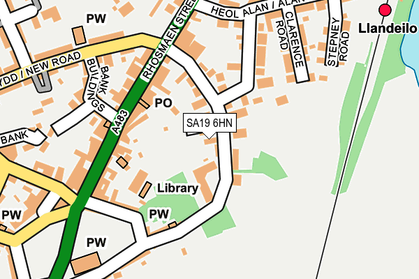 SA19 6HN map - OS OpenMap – Local (Ordnance Survey)