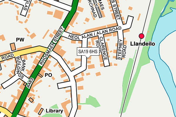 SA19 6HS map - OS OpenMap – Local (Ordnance Survey)