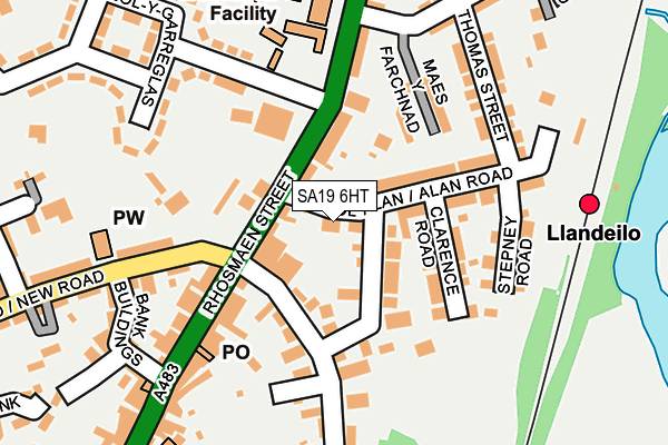 SA19 6HT map - OS OpenMap – Local (Ordnance Survey)