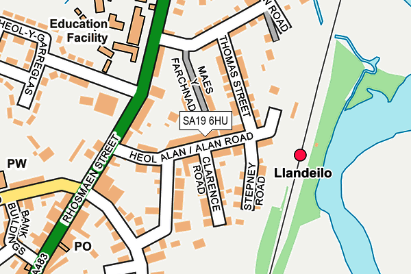SA19 6HU map - OS OpenMap – Local (Ordnance Survey)