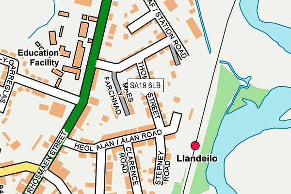 SA19 6LB map - OS OpenMap – Local (Ordnance Survey)