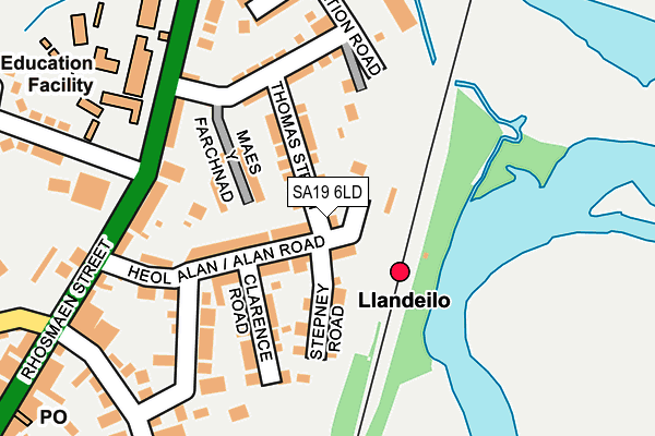 SA19 6LD map - OS OpenMap – Local (Ordnance Survey)