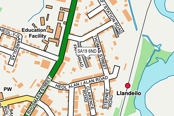 SA19 6ND map - OS OpenMap – Local (Ordnance Survey)