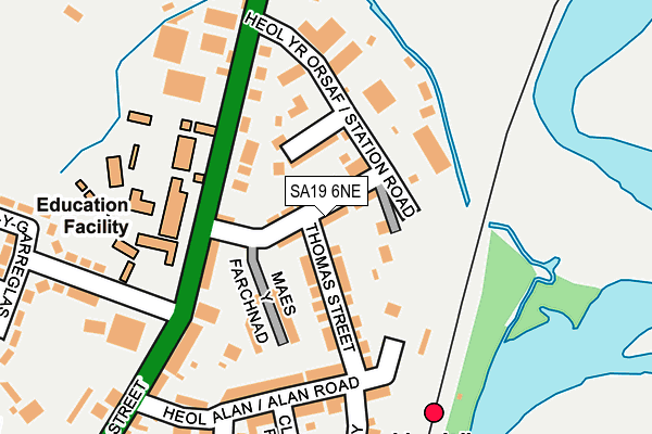 SA19 6NE map - OS OpenMap – Local (Ordnance Survey)