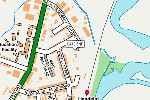 SA19 6NF map - OS OpenMap – Local (Ordnance Survey)