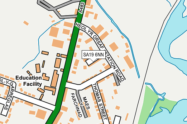 SA19 6NN map - OS OpenMap – Local (Ordnance Survey)