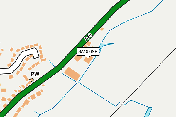 SA19 6NP map - OS OpenMap – Local (Ordnance Survey)
