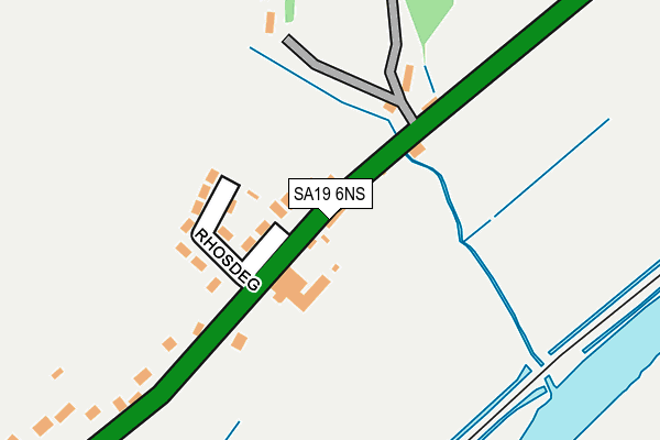 SA19 6NS map - OS OpenMap – Local (Ordnance Survey)