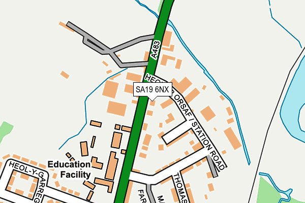 SA19 6NX map - OS OpenMap – Local (Ordnance Survey)