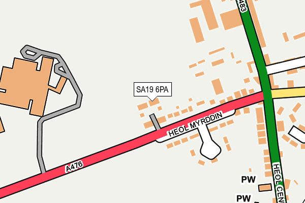 SA19 6PA map - OS OpenMap – Local (Ordnance Survey)