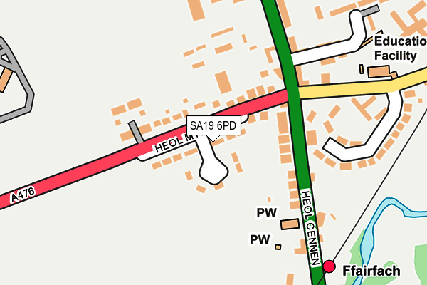 SA19 6PD map - OS OpenMap – Local (Ordnance Survey)