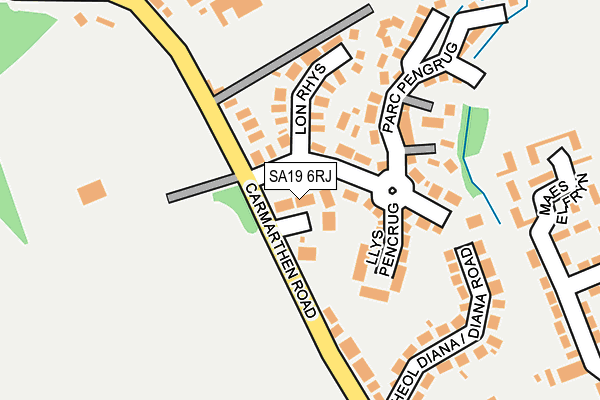 SA19 6RJ map - OS OpenMap – Local (Ordnance Survey)