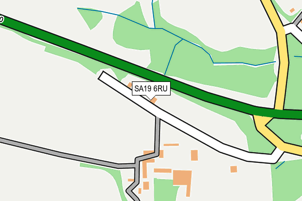 SA19 6RU map - OS OpenMap – Local (Ordnance Survey)