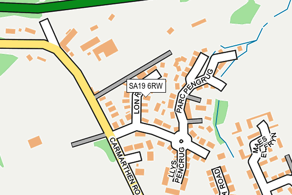 SA19 6RW map - OS OpenMap – Local (Ordnance Survey)