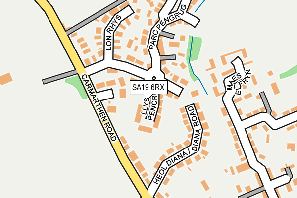 SA19 6RX map - OS OpenMap – Local (Ordnance Survey)