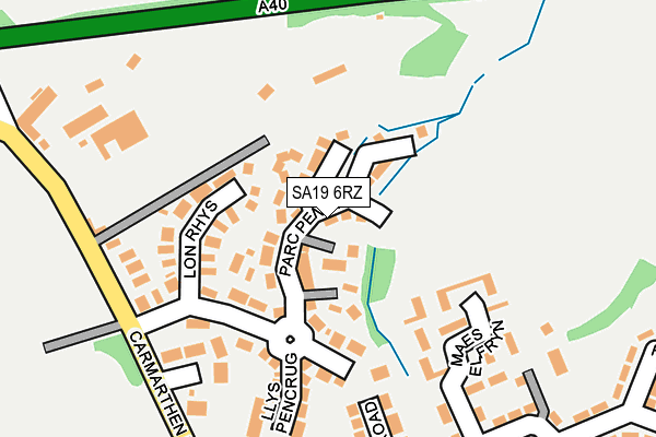 SA19 6RZ map - OS OpenMap – Local (Ordnance Survey)