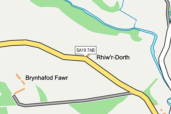 SA19 7AB map - OS OpenMap – Local (Ordnance Survey)