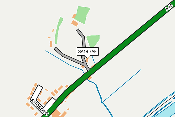 SA19 7AF map - OS OpenMap – Local (Ordnance Survey)