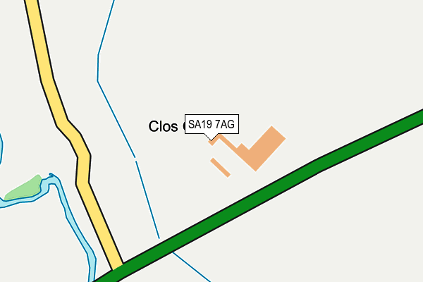 SA19 7AG map - OS OpenMap – Local (Ordnance Survey)