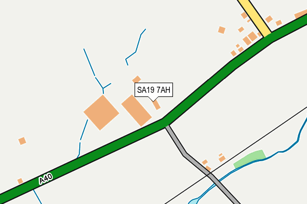 SA19 7AH map - OS OpenMap – Local (Ordnance Survey)