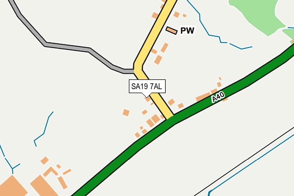 SA19 7AL map - OS OpenMap – Local (Ordnance Survey)