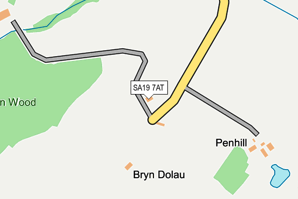 SA19 7AT map - OS OpenMap – Local (Ordnance Survey)