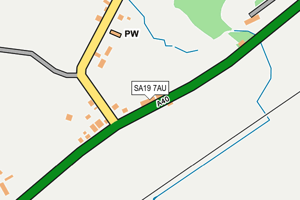 SA19 7AU map - OS OpenMap – Local (Ordnance Survey)