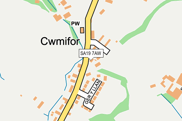 SA19 7AW map - OS OpenMap – Local (Ordnance Survey)