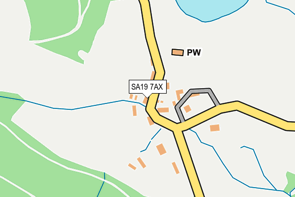 SA19 7AX map - OS OpenMap – Local (Ordnance Survey)