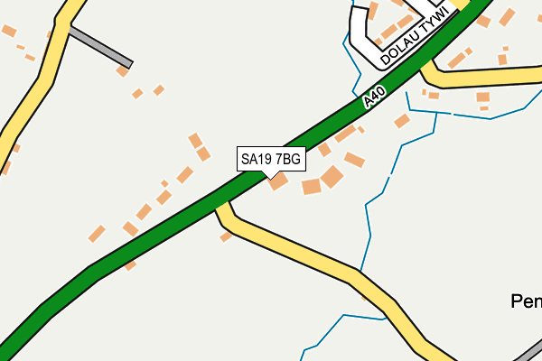 SA19 7BG map - OS OpenMap – Local (Ordnance Survey)